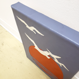handmade unique leather art home decor artwork bird silhouette sunset Johnathan Livingston seagull
