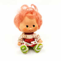 Vintage Original Miniature Strawberry Shortcake Posable Doll Cherry Cuddler with Gooseberry
