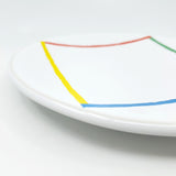 Sasaki Stoneware - Variations One by Vignelli. Coffee mugs, saucer, lunch plates, dinner plates, and cereal/soup bowls vintage red yellow green blue diamond square