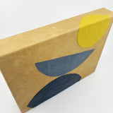 Handmade leather abstract art artwork wall art unique local artist Cleveland mid century modern