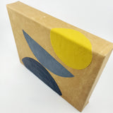 Handmade leather abstract art artwork wall art unique local artist Cleveland mid century modern
