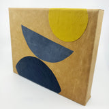 Handmade leather abstract art artwork wall art unique local artist Cleveland mid century modern