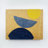Handmade leather abstract art artwork wall art unique local artist Cleveland mid century modern