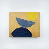 Handmade leather abstract art artwork wall art unique local artist Cleveland mid century modern