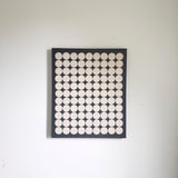 handmade unique one of a kind leather art modern mid century graphic art home decor