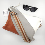handmade leather handbag crossbody clutch detachable strap