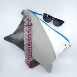 handmade leather handbag crossbody clutch detachable strap