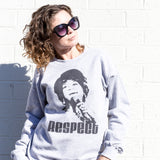 unisex sweatshirt Aretha Franklin respect silhouette singer artist model