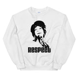 unisex sweatshirt Aretha Franklin respect silhouette singer artist