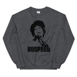 unisex sweatshirt Aretha Franklin respect silhouette singer artist