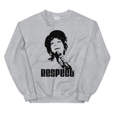 unisex sweatshirt Aretha Franklin respect silhouette singer artist