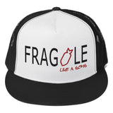 trucker baseball hat mesh snapback Frida Kahlo fragile like a bomb