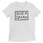give a damn t-shirt political clothes soft unisex message in a bottle white