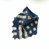 handmade leather accessories bandana scarf blue