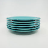 Fiesta ware dinner plate, lunch or utility plate, and mug in turquoise