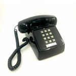 vintage black phone mid century prop corded 