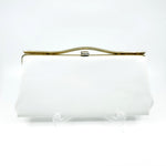 Vintage White Clutch Handbag leather date night event party wedding bridal special occasion accessories
