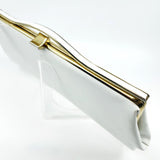 Vintage White Clutch Handbag leather date night event party wedding bridal special occasion accessories