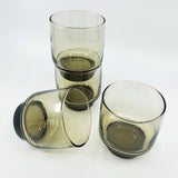 Vintage Libbey Glass Stackable Tumblers stacking barware drink ware mid century modern cool chic