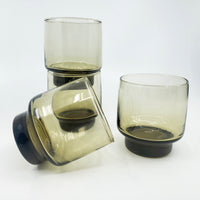 Vintage Libbey Glass Stackable Tumblers stacking barware drink ware mid century modern cool chic