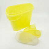 Vintage Tupperware Store and Pour 2qt Pitcher - Yellow 587 flip top lid handle 