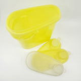 Vintage Tupperware Store and Pour 2qt Pitcher - Yellow 587 flip top lid handle 