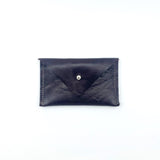 handmade leather card holder wallet business gift cards button accessories
