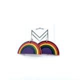 handmade leather jewelry earrings rainbow gay pride cute fun chic affordable jewelry concert date night