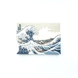 Katsushika Hokusai's "The Great Wave Off Kanagawa" recreated using leather wall art decor office home style fun unique modern