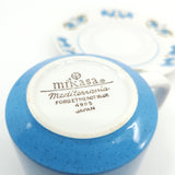 Mikasa Mediterrania China Cup and Saucer - Blue Bird pattern. Mid Century Scandinavian