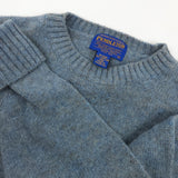 thrift vintage men's Pendleton wool grandpa secondhand slow fashion gray blue heather