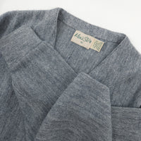 thrift vintage men's cardigan wool grandpa secondhand slow fashion gray