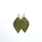 handmade leather statement earrings beech leaf joanna gaines concert date night jewelry cute fun chic