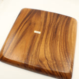 Vintage Monkey Pod Square Dish Tray Catchall Key Drop Rolling Tray wood
