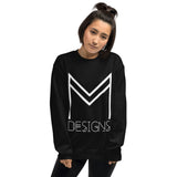 M Designs logo sweatshirt apparel model black