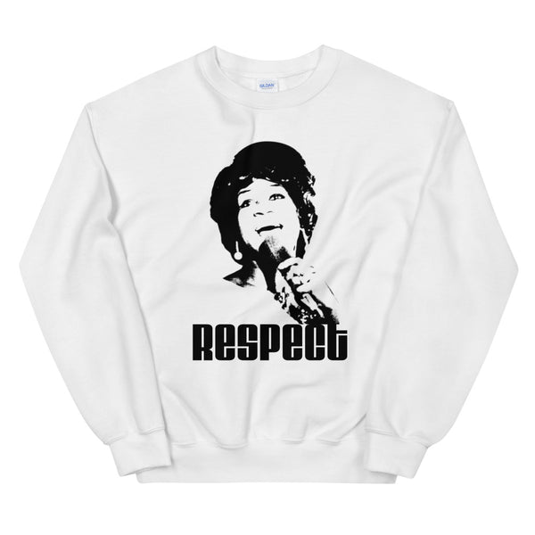 unisex sweatshirt Aretha Franklin respect silhouette singer artist