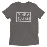 give a damn t-shirt political clothes soft unisex message in a bottle gray