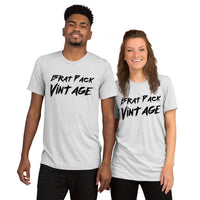 brat pack vintage unisex t-shirt soft cotton logo apparel models