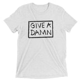 give a damn t-shirt political clothes soft unisex message in a bottle white